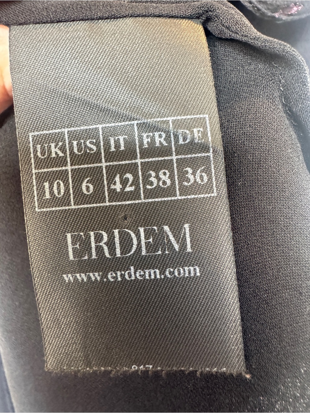 ERDEM Black Sheer Blouse with Subtle Shimmer Metallic Multi Color Dots - Picture 8 of 16